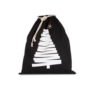 Kimood KI0746 - Sac coton à cordon motif sapin